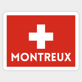 Montreux City in Swiss Flag Sticker